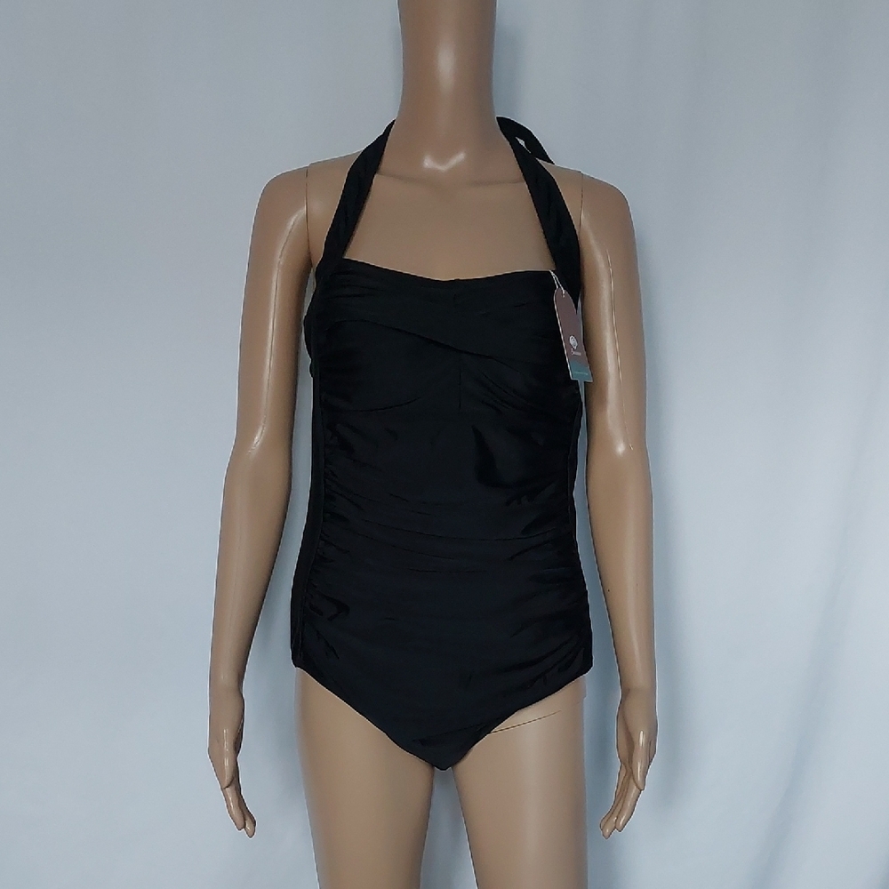 Smismivo Black Halter Swimsuit Womens Size L‎